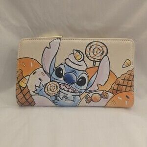 Loungefly Disney Lilo & Stitch Candy Corn Sundae Stitch Ziparound Wallet
